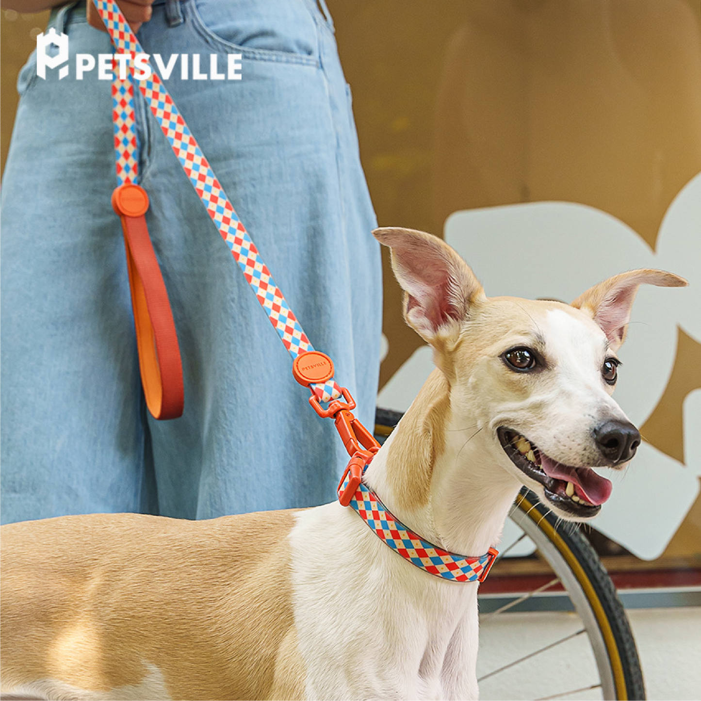 PETSVILLE Geometric Print Dog Leash